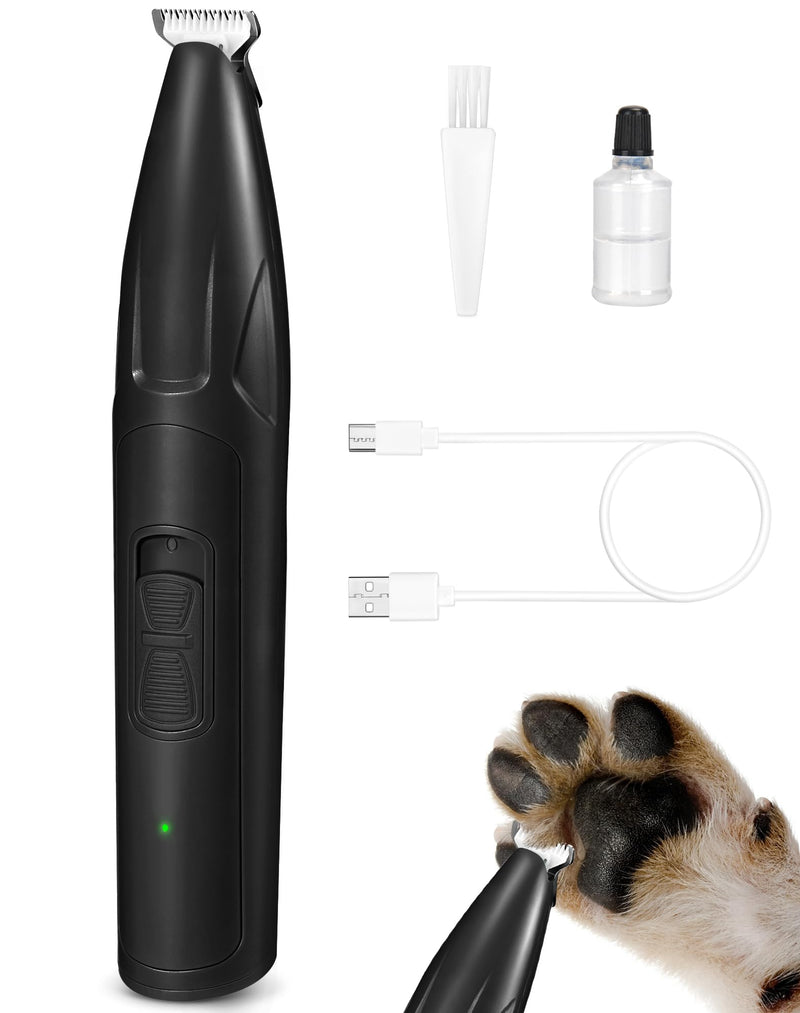 Dog Clippers for Grooming, 2 Speed Low Noise Cordless Dog Paw Trimmer, Rechargeable Small Pet Hair Trimmer for Grooming, Cat Hair Clippers Shaver for Paws, Eyes, Ears, Face, Rump (Black) Black - PawsPlanet Australia