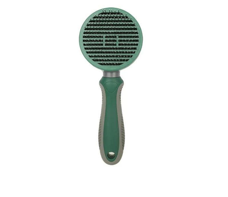 Pet Grooming Tool Needle Brush, Self Cleaning Slicker Brushes for Pet Grooming, Remove Undercoat,Proven Grooming Tools for Dogs Cats and Other Animals (Straight Needle - Green) Straight Needle - Green - PawsPlanet Australia