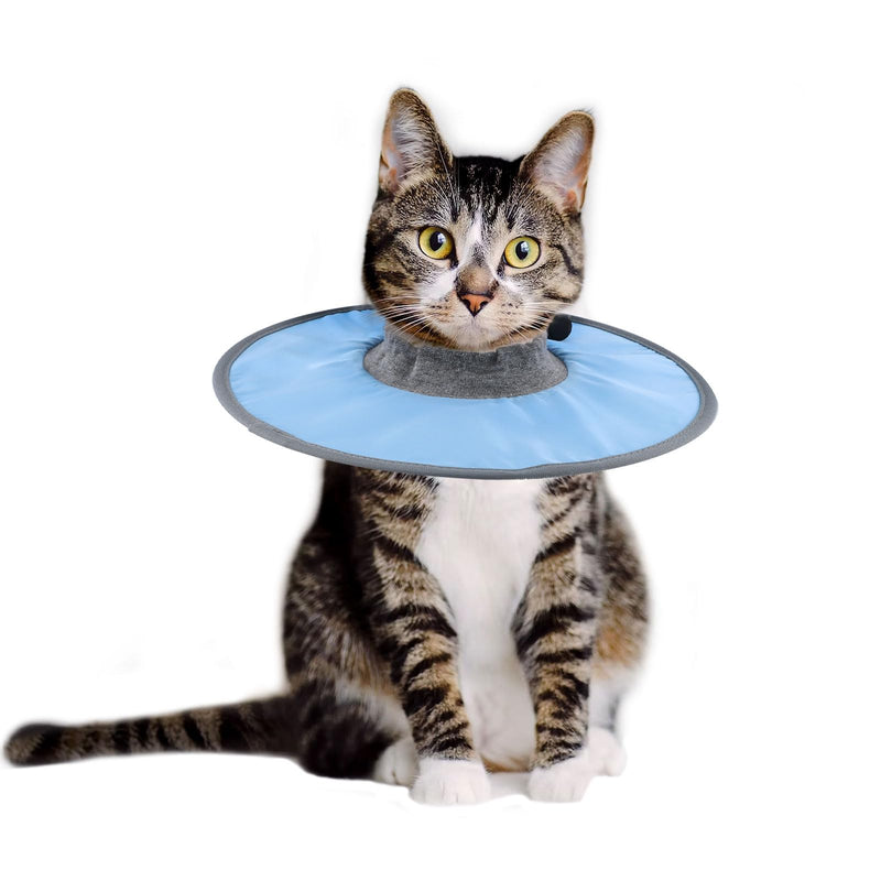 Cat Recovery Collar Adjustable Cat Neck Protective Cat Collar Waterproof Elizabethan E Collar for Cats Kittens Puppies after Surgery to Stop Licking Wounds (Blue) - PawsPlanet Australia