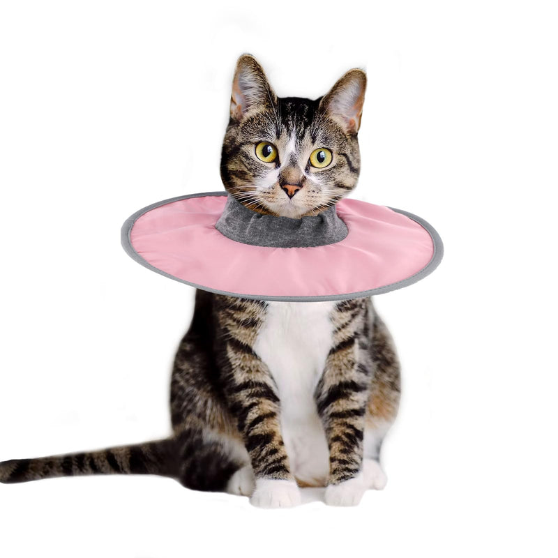 Cat Recovery Collar Adjustable Cat Neck Protective Cat Collar Waterproof Elizabethan E Collar for Cats Kittens Puppies after Surgery to Stop Licking Wounds (Pink) - PawsPlanet Australia
