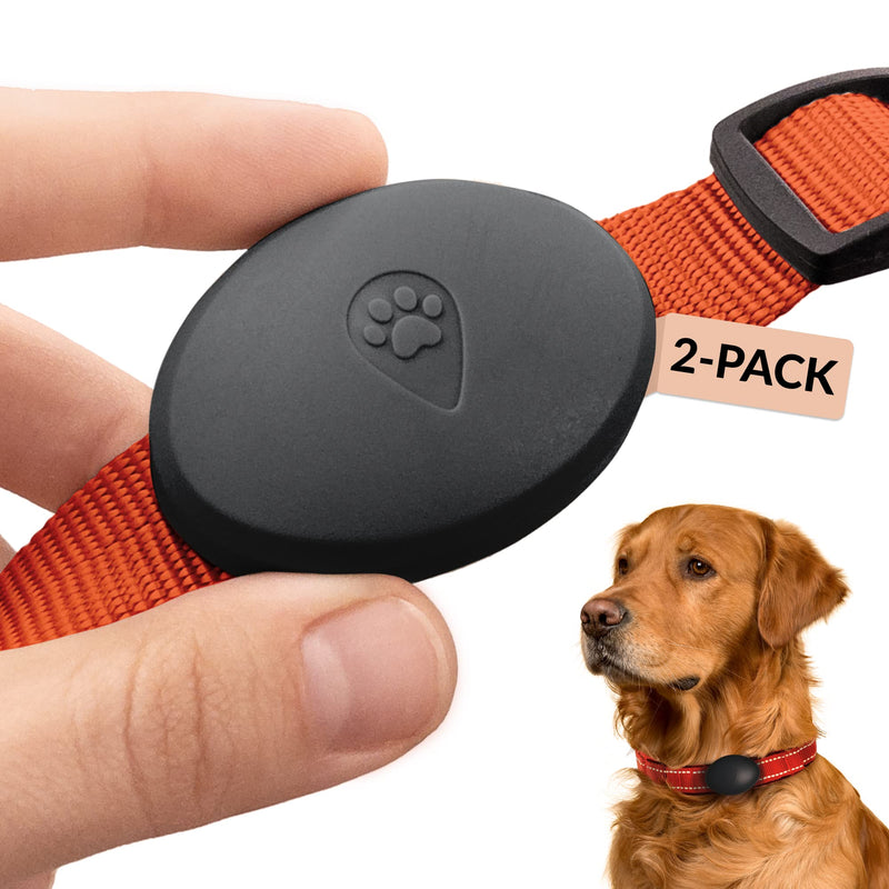 Holder Compatible with Airtag for Dog Collar, 2 Pack – Waterproof and Durable Case That Protects Your Airtag – Fits All Dog and Cat Collars – Airtag Not Included Black - PawsPlanet Australia