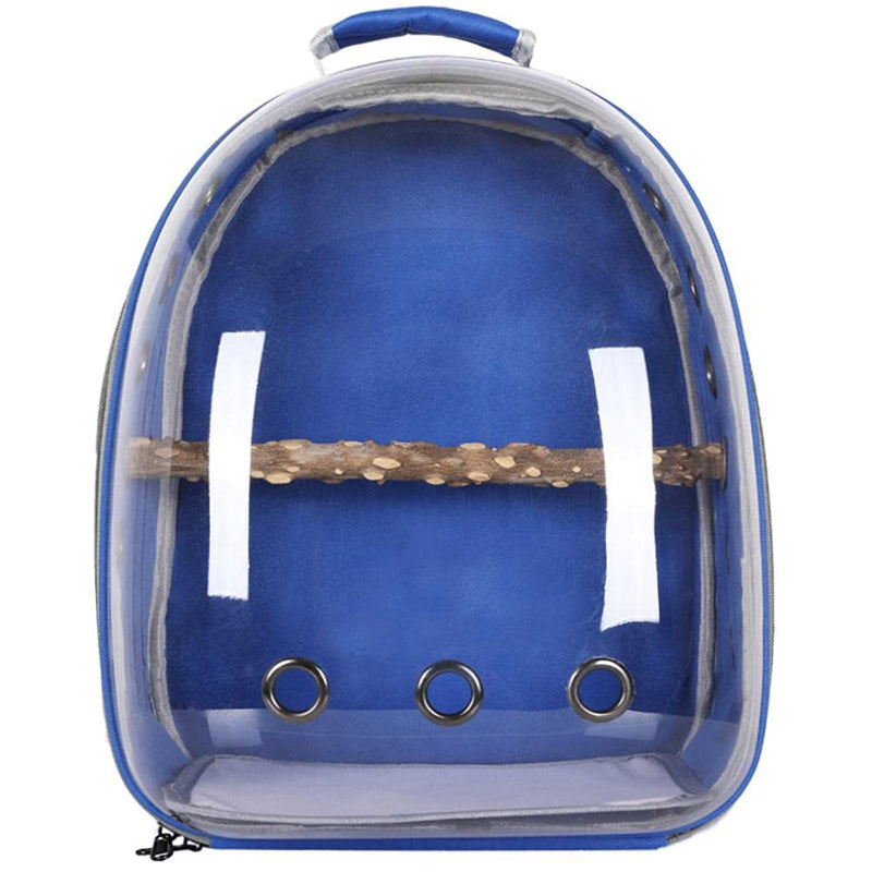HEITIGN Bird Carrier Backpack Cage Transparent Parrot Carrier 1 Stick Wooden Standing Perch 12 Holes Ventilate Transparent Space Capsule Carrier Portable Bird Small Animal Travel - PawsPlanet Australia