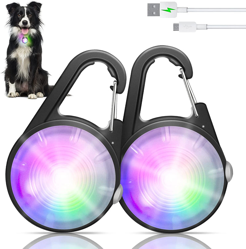Dog Collar Light, 4 Modes Dog Lights for Night Walking, Rechargeable Dog Collar Lights for Nighttime Clip on, IP68 Waterproof Dog Light Black - PawsPlanet Australia