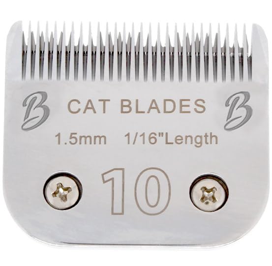 Detachable A Series 10 Cat Clippers Blade Cut Length 1.5mm Japanese Carbonized Steel Cat Grooming Supplies | Cat Grooming Blade Compatible A5 Series Clippers for Cat (10 Cat) 10C (1/16" - 1.5mm ) - PawsPlanet Australia