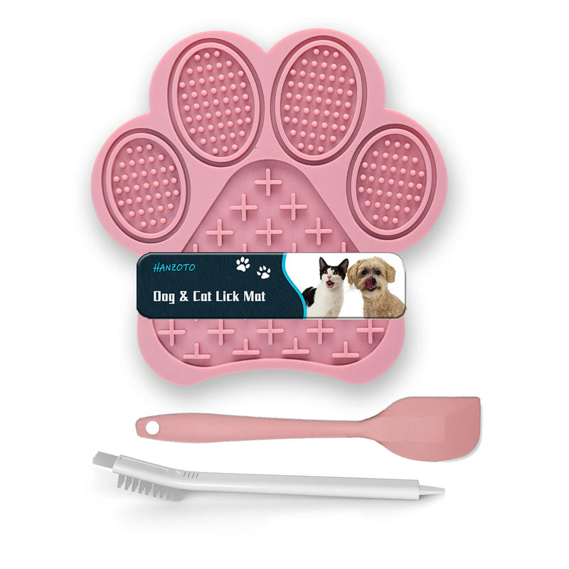 Lick Mat for Dogs and Cats, Premium Lick Pad with Suction Cups,Dog Slow Feeder Dowl Mat for Bathing Grooming Nailing Trimming, Food-Grade, Non-Toxic (PINK) PINK - PawsPlanet Australia