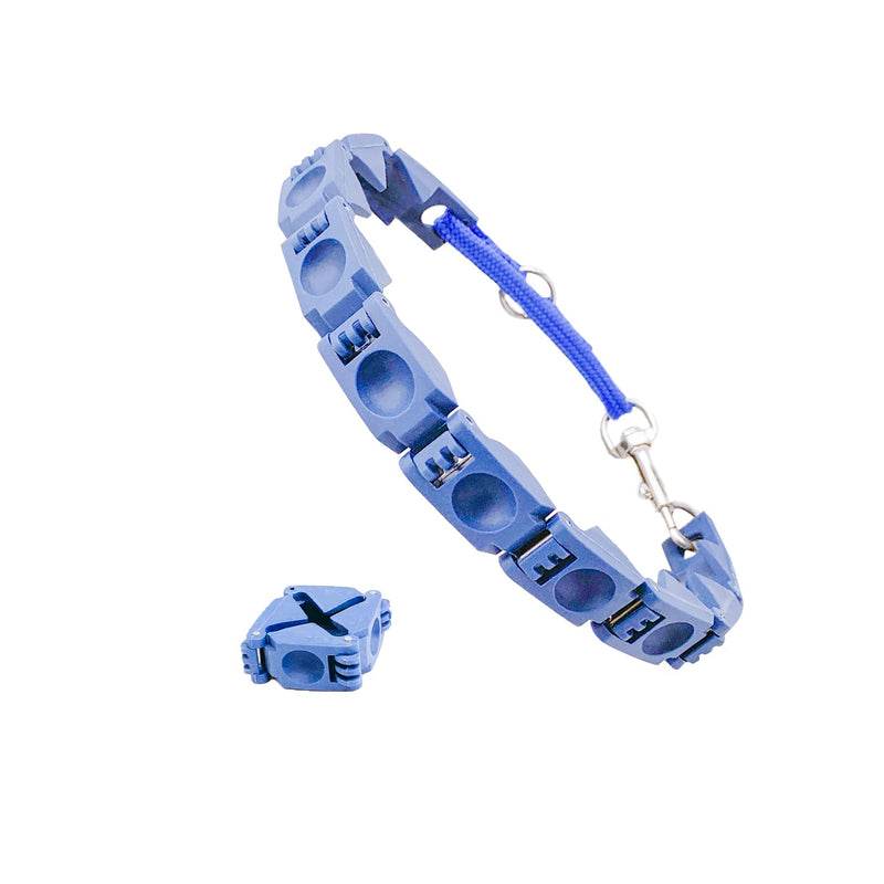 1TO3GO【Upgrade】 Adjustable Dog Training Collar with 4 Extra Links for Medium, Large and X-Large Dogs (Welded-Ring) Blue - PawsPlanet Australia