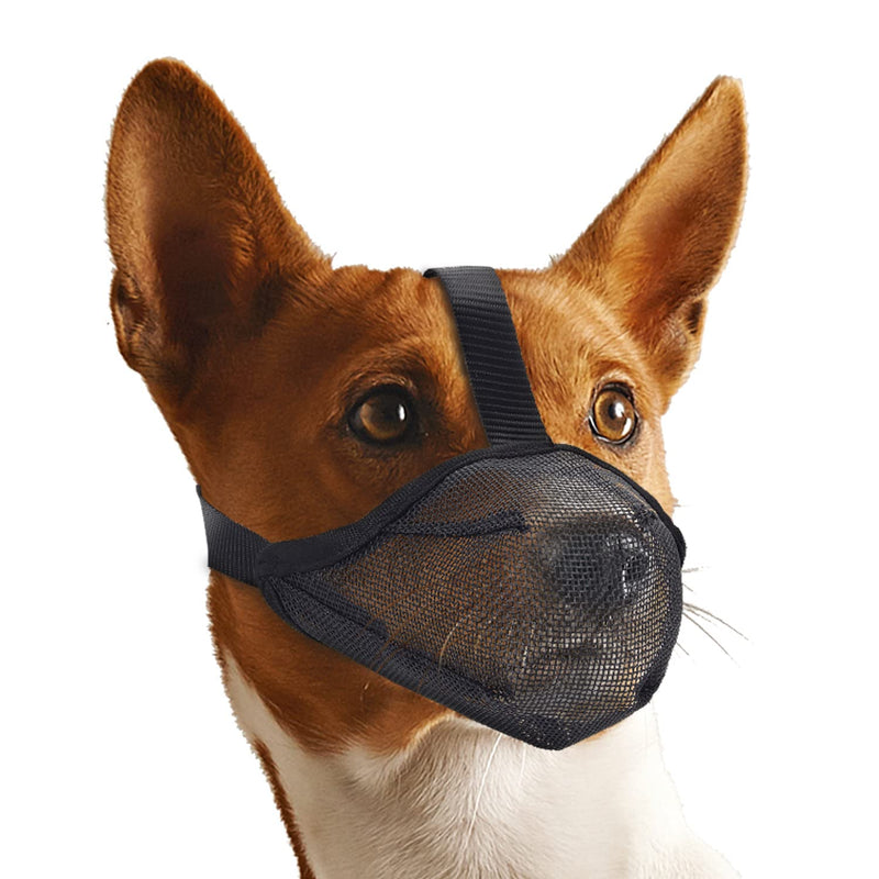 Whongkidz Dog Muzzle for Extra Small Sized Dogs, Air Mesh Dog Mouth Cover Allow Drinking No Biting Chewing for Dogs That Eat Everything (Black, XS) Black XS: 4½”-6½” Snout Circumference - PawsPlanet Australia