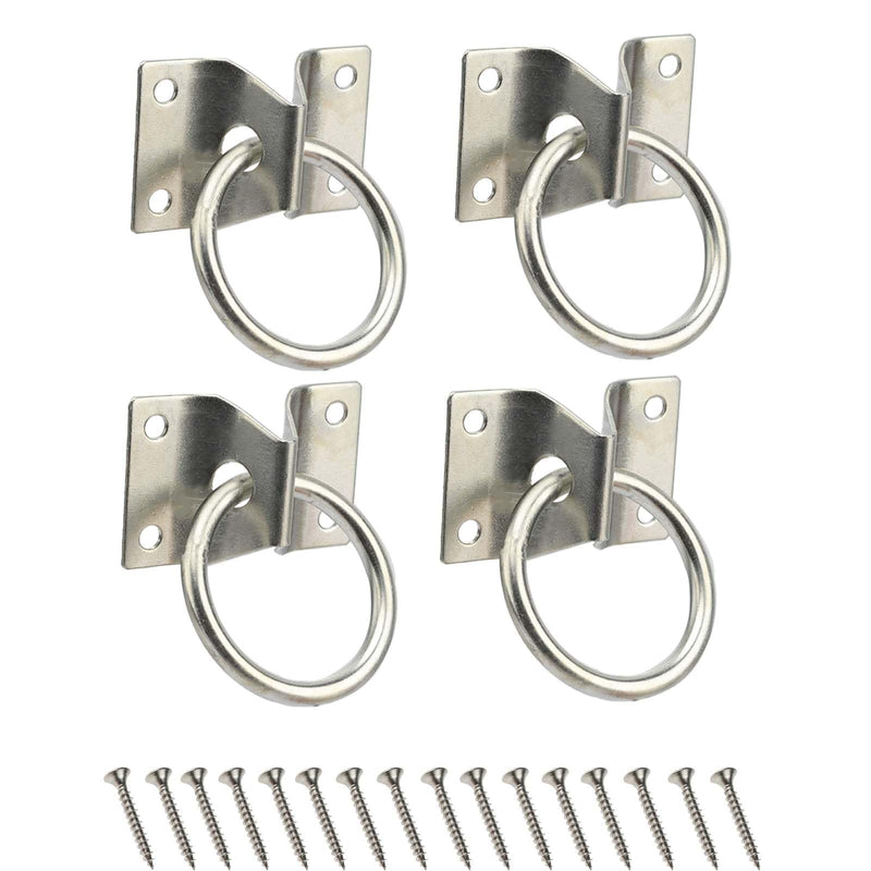 4PCS Cross Tie Ring for Horse,Block Tie Ring Hitching Ring with Screws for Horse Stall Stable - PawsPlanet Australia