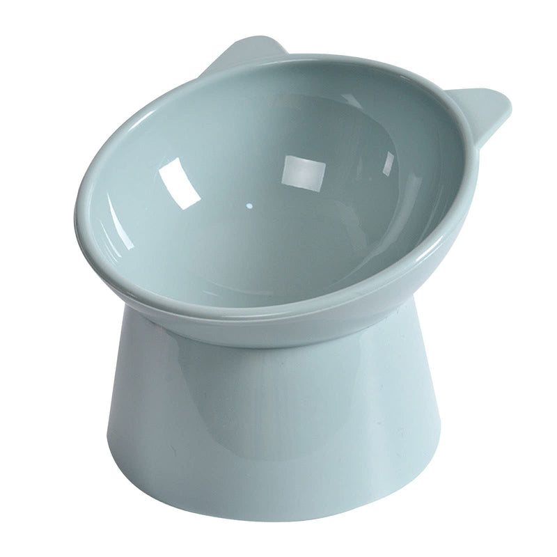 Tilted Cat Food Bowl - Whisker Friendly, Anti Vomiting, Slanted, Cat Bowl, Blue Tall Cat Bowl-Blue - PawsPlanet Australia