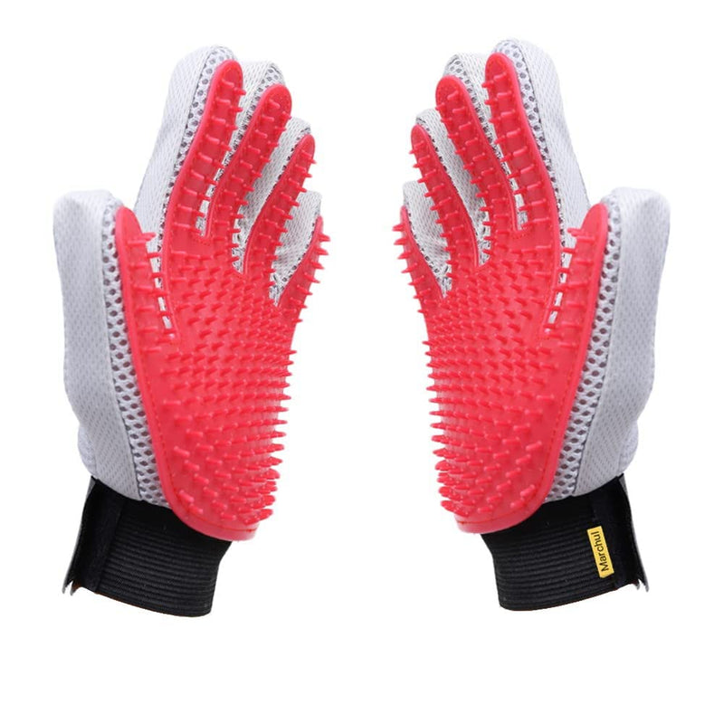 Marchul Upgrade Efficient Pet Hair Remover Gloves: Gentle Shedding Brushes for Dogs, Cats & Horses with Long and Short Hair, 1 Pair - PawsPlanet Australia