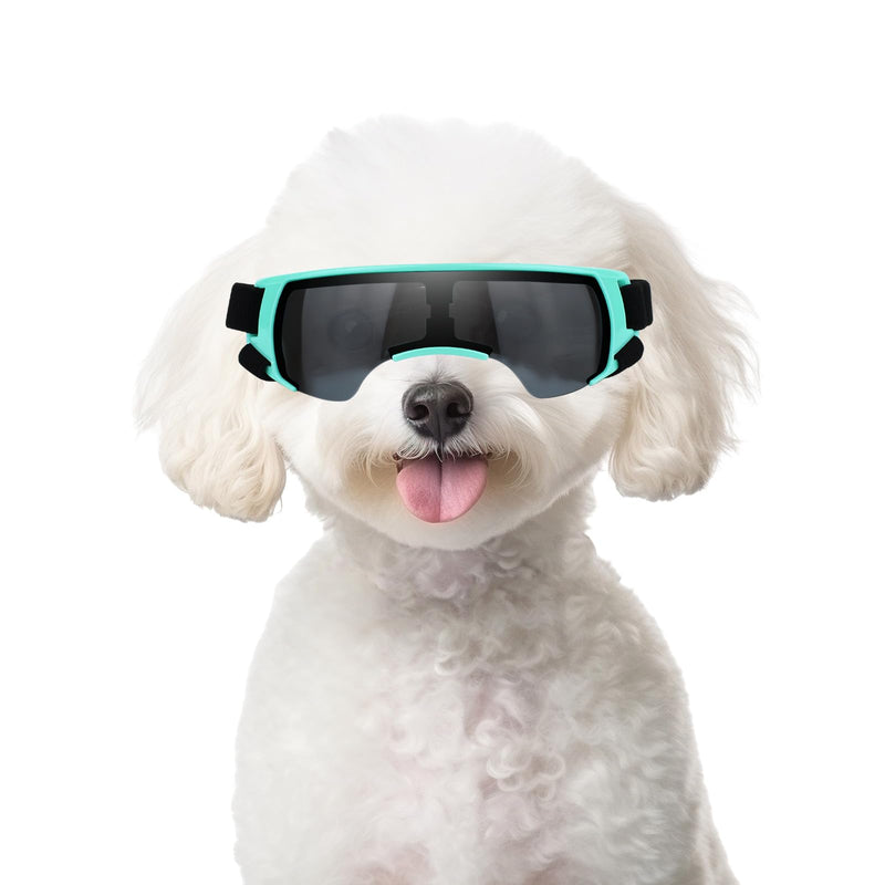 Dog Goggles Sunglasses Small to Medium Breed, Anti-Fog UV400 Lens Puppy Sunglasses, Adjustable Lightweight Doggie Goggles for UV, Wind, Snow, Dust Protection, Blue - PawsPlanet Australia