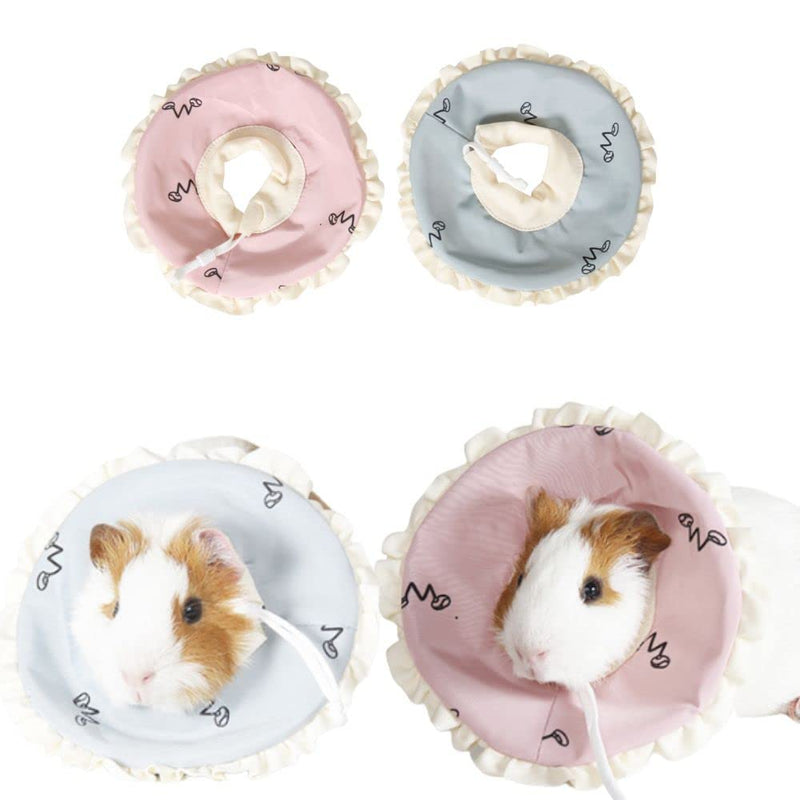 Adjustable Guinea Pig Cone Pet Recovery Collar,Soft Pet Recovery Collar for Rabbits/Chinchilla/Kittens After Surgery Wound Healing,Elizabeth Neck E-Collar for Small Animals (S) S - PawsPlanet Australia