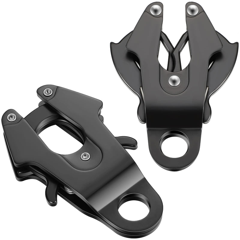 Reginary 2 Pcs Frog Clip Dog Leash Clip for Linking Quick Release Black Pet Collar Clasp Frog Cable Dog Leash Buckle Chain Replacement Clasp - PawsPlanet Australia