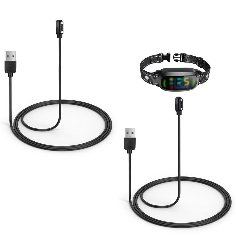 2-Pack Charger Replacement Only for FAFAFROG Dog Bark Collar, Magnetic Charging Cable, Black - PawsPlanet Australia