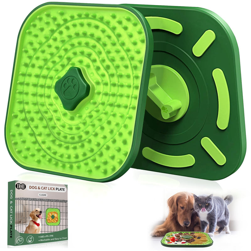 CIICII Dog Lick Mat for Dogs Crate, 2 in 1 Dog Slow Feeder Treat Mat (Large 7.1" Dog Licking Mat + Dog Crate Training Aid) with Silicone Anti-Slip Pad for Dogs/Cats Anxiety Reduction & Boredom Relief Dog Crate Lick Mat 7.1 X 7.1 Inch - PawsPlanet Australia