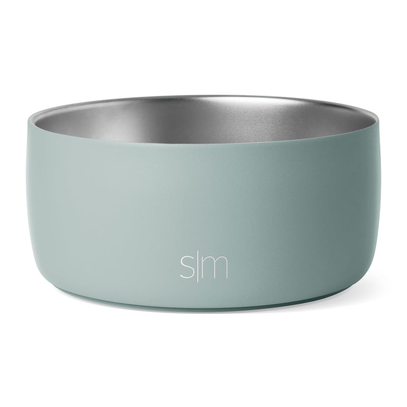 Simple Modern Stainless Steel Pet Water Bowl for Dogs & Cats | Insulated Stainless Steel Food Bowls for Dog Cat | No Tip No Slip BPA Free | Bentley Collection | Medium (4 Cups) | Sea Glass Sage -Sea Glass Sage 4 Cups - PawsPlanet Australia