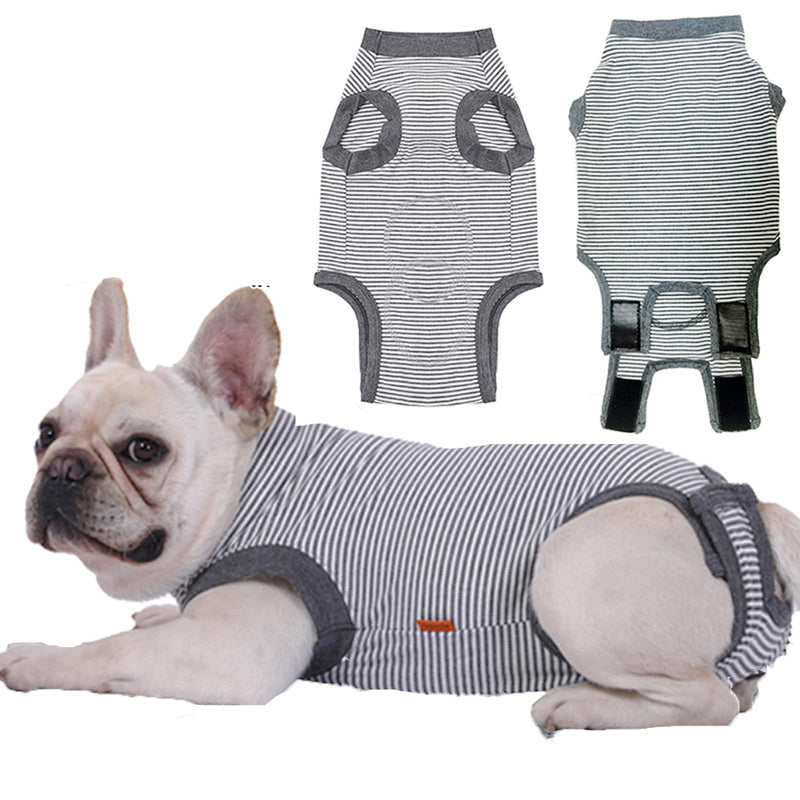 Dog Recovery Suit, Medium Dog Surgical Recovery Suit, Dog Surgery Recovery Suit for Male Neuter, Dog Spay Recovery Suit Female, Anti Licking Dog Recovery Onesie, Gray, M Medium (Back 14.6'', Chest 14''-17'') - PawsPlanet Australia