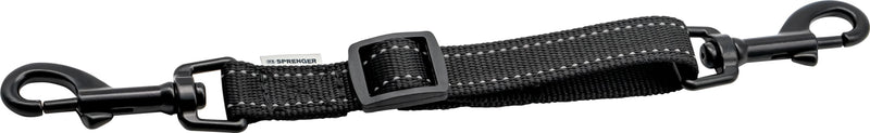Hs Herm. Sprenger Prong Collar Safety Clip (Black) with Reflective Stripes 6"-8" - Pack of 1 Dog Leash Safety Strap - Enhanced Durability for Secure Leash Connection - Ideal for Safe Walk and Training - PawsPlanet Australia