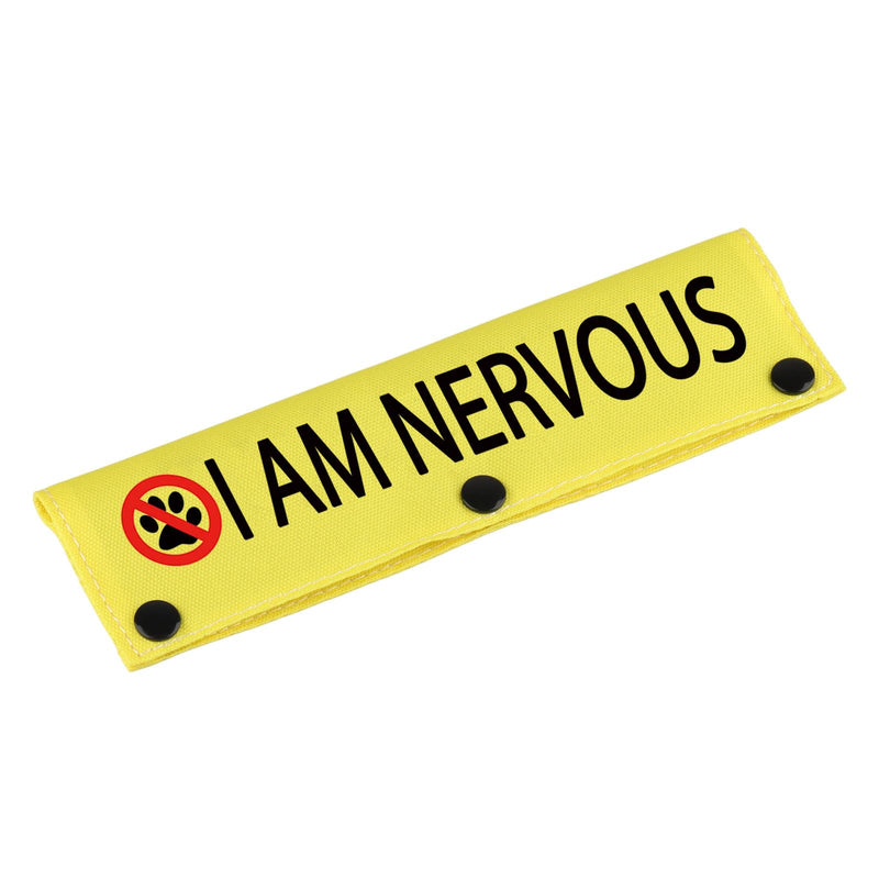 Funny Dog Leash Sleeve I am Nervous Dog Leash Wrap Sleeve Pet Birthday Gift (I AM Nervous-YE Sleeve) I AM NERVOUS-YE Sleeve - PawsPlanet Australia
