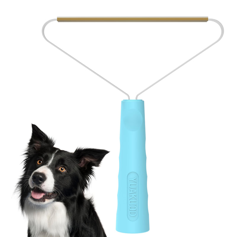 Pet Hair Remover for Couch, Special Multi Fabric Edge and Carpet Scraper, Quick Dog Hair Remover, Cat Hair Remover for Couch, Pet Towers and Rugs Blue - PawsPlanet Australia