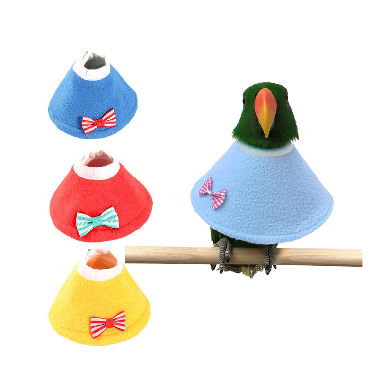 MANON ROSA Bird Collar - Anti-Bite Elizabethan Recovery Cone Feather Plucking Protector Skin-Friendly Neckwear for Parakeets Conures Cockatiels and Small Animals Chinchilla Hamster (M,3 Packs) Medium 3 Packs - PawsPlanet Australia