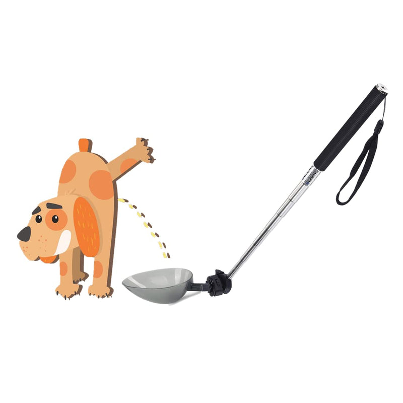 Dog Cat Urine Sample Collector- Telescopic Long Handled Dog Urine Dog Pee Sample Catcher Urine Stick for Small Large Female Dogs Extends to 42" (Gray_42) Gray_42 - PawsPlanet Australia