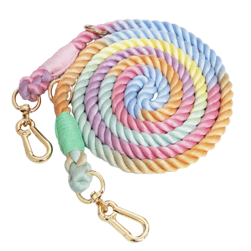 LWBMG Multifunctional Rope Dog Leash 7 FT with Double Swivel Hook Hands Free for Small Medium and Large Dogs Running Walking Macaron 7FT x 1/2in - PawsPlanet Australia