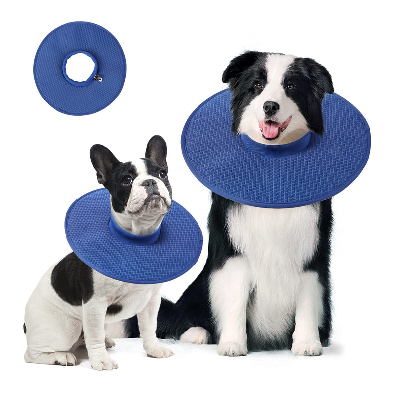 Dog Recovery Collar,Dog Soft Cone Collar Alternative After Surgery,Adjustable,Breathable E Collar for Large/Medium/Small Dogs Cats,Blue L Blue-L Mesh - PawsPlanet Australia