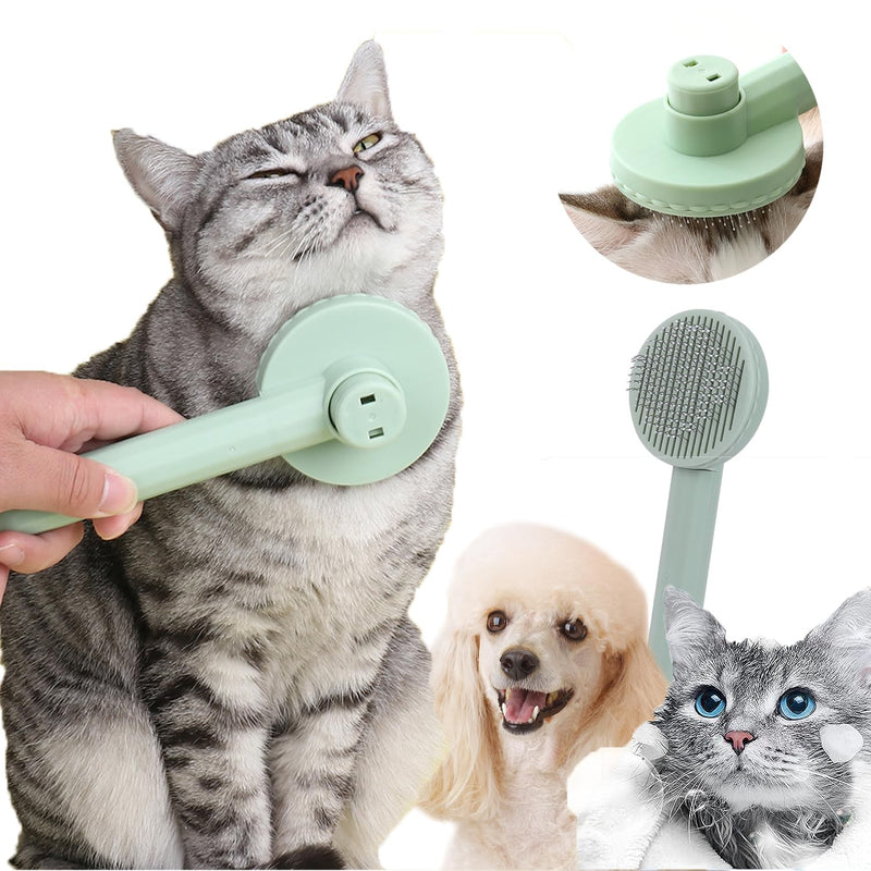 Cat Grooming Brush - Cat Brush for Shedding, Cat Dog Bath Brush Dog Shedding Brush, Hair Cleaner Brush Cat Brushes for Indoor Cats Shedding, Cat Comb Pet Brush Dog Brush for Long Haired Dogs and Cats Green Hard Brush - PawsPlanet Australia