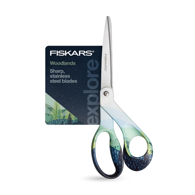 Fiskars Explore Collection Scissors, Woodlands (8 in.) - PawsPlanet Australia