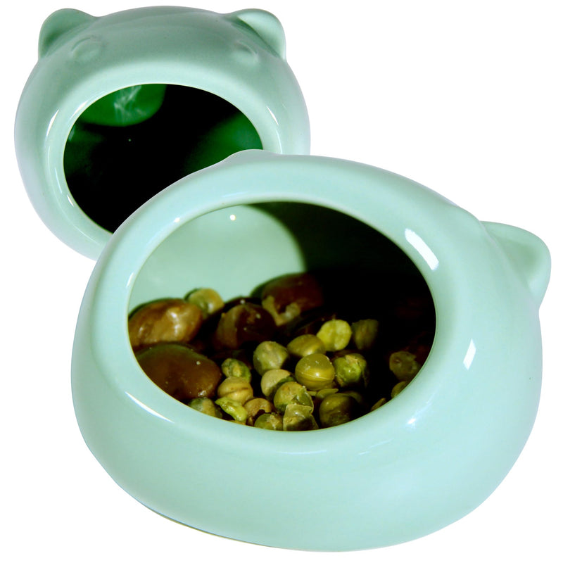 Small Animals Feeding Bowl Ceramic Hamster Bowl Food Water Tray preventing Spilling, Food Splashing and Chewing Feeding Tray for Gerbils Chinchillas Mice Ferrets Hedgehogs（Cyan） Cyan - PawsPlanet Australia