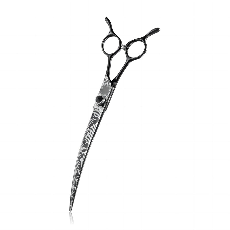JASON 8 Inch Curved Dog Scissors BlackProfessional Curved Shear with Ergonomic Handle Japanese 440C Stainless Steel Pet Scissor for Dogs, Cats and Other Animals - PawsPlanet Australia