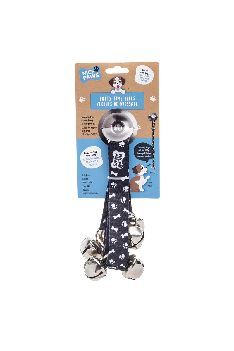 Dog Door Bell - 7 Extra Loud Dog Door Bells for Potty Training - Durable, Chew-Resistant Potty Dog Bells for Dogs Adjustable Length, Puppy-Friendly for Easy Communication Black - PawsPlanet Australia
