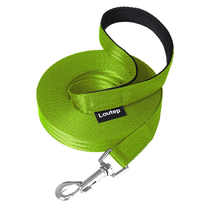 Dog Training Leash 15ft 20ft 30ft 50ft 100 feet - Extra Long Leash for Dogs with Padded Handle for Small Medium & Large Puppy Breed, Outdoor obedience, Agility Nylon Recall line Lead - PawsPlanet Australia