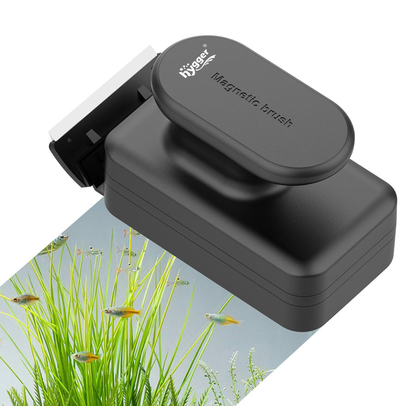 hygger Aquarium Magnetic Glass Cleaner, Algae Scraper for Fish Tank Cleaning with Two Detachable Blade, Magnet Floating Design Scrubbing Brush Medium - PawsPlanet Australia