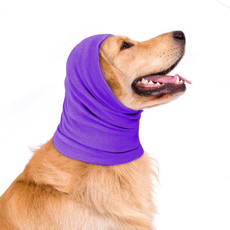 Dog Hat Hoodie, Winter Warm Dog Hat, No Flap Ear Wrap, for Anxiety relief, soothing, grooming, neck warming ear muffs for dogs (Purple, Small-9.5-14.1 inches) Purple - PawsPlanet Australia