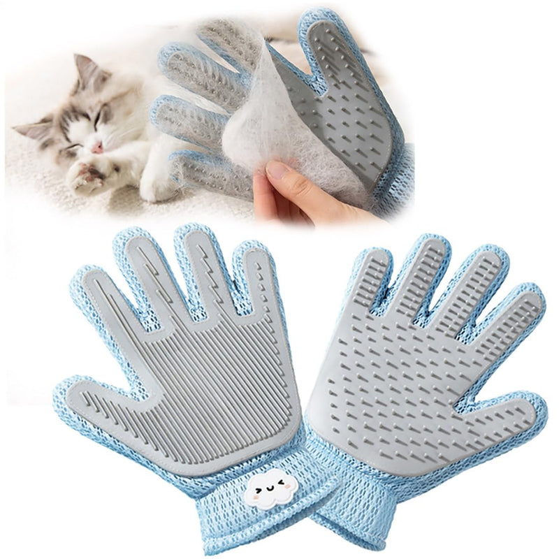 2 in 1 Pet Grooming Gloves for Dogs & Cats, Pet Fur Remover Glove, Grooming Brush for Shedding, Massage, Hair Remover Mitt, Fur Cleaner for Couch, Clothes,Carpet -1 Piece - PawsPlanet Australia