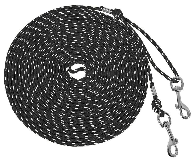 Reflective Cat Leash -30FT Cat Cable Out Escape Proof Walking Yard Long Durable Safe Leash Traning Play Outdoor for Puppies/Kittens/Small Animals(Black) 30FT Black - PawsPlanet Australia