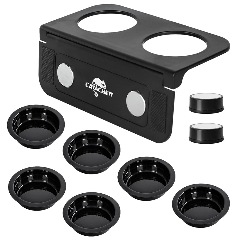 Magnetic Gecko Feeding Ledge, ABS Foldable Reptile Feeder Ledge with 6pcs Plastics Cups, 2 in 1 Reptile Food Water Dish, Terrarium Bowl for Chameleon Iguana, Strong Magnets, Easy to Clean - PawsPlanet Australia