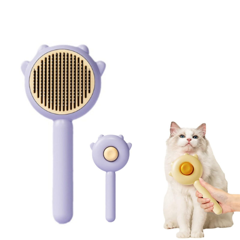 Cat Brush - Pet Hair Cleaner Brush For Cats, Dolaxe Pet Brush, Pet Hair Cleaner Brush (Purple) Purple - PawsPlanet Australia