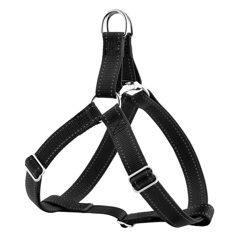 Plutus Pet Step in Dog Harness, Reflective, Adjustable, and Secure with Metal Buckles, Quick Fit Dog Harness for Puppy, Small, Medium and Large Dogs, Black, M - PawsPlanet Australia