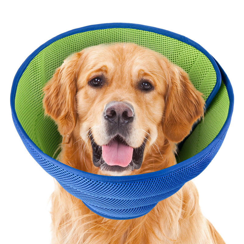 Soft Dog Cone for Dogs After Surgery, Breathable Dog Cones for Large Medium Small Dogs and Cats Anti-Lick Protective Wound,Adjustable Dog Recovery Cone Collar, Elizabethan Collar for Pet (M) M - PawsPlanet Australia