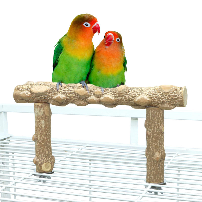 Bird Perch Stand, Bird Cage Top Perch Gym,Natural Wood Parrot Branch for Small Medium Large Parrot (S) S