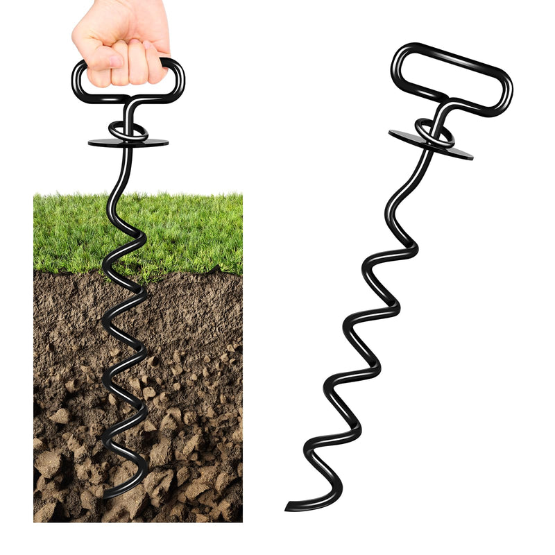 Dog Stake, Heavy Duty Dog Tie-Outs & Stakes (140LBS), Screw in Dog Yard Stake, Yard Stake for Dogs, Easy Installation, Suitable for Yard, Park, Beach, Camping - PawsPlanet Australia