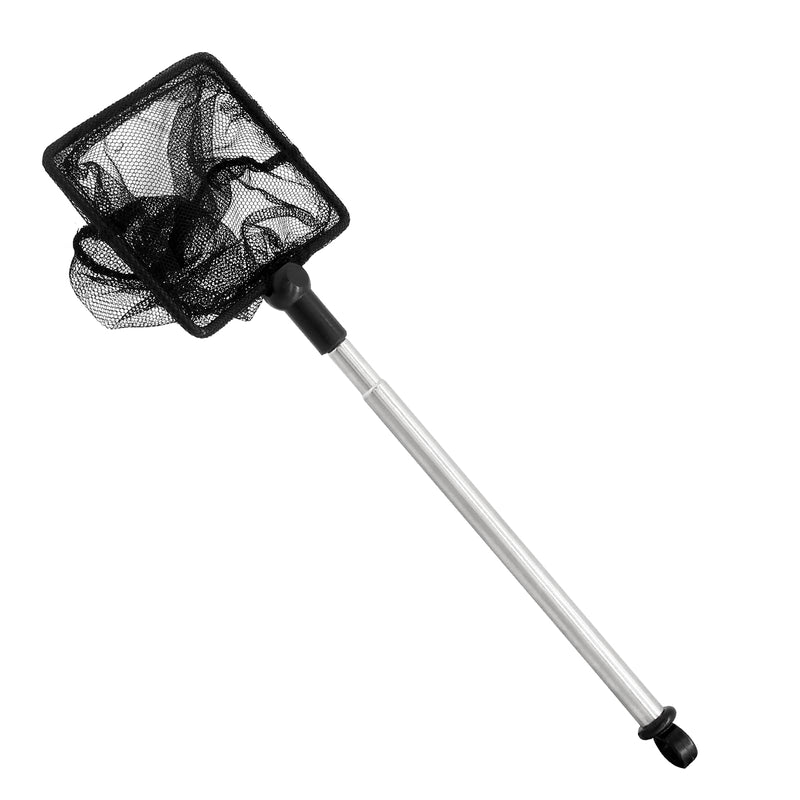 Aquarium Fish Net, Soft Fine Deep Mesh Net Stainless Steel Long Extendable Handle for Fish and Shrimp 3 Inch - PawsPlanet Australia