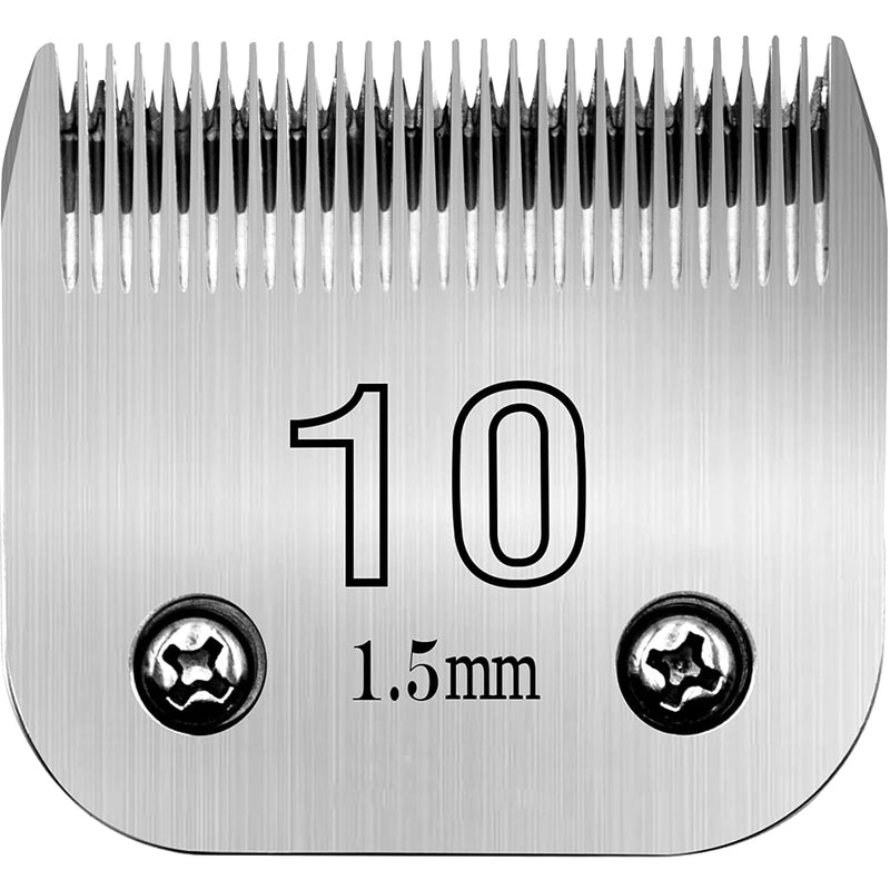 10# Clipper Blades Pet Grooming Clipper Replacement Blades - 1/16"(1.5mm) Cut Length, Compatible with Andis, Oster A5, Wahl KM-10 Series Clippers, Made of Carbon Steel Blade & Stainless Steel Blade 10# - PawsPlanet Australia