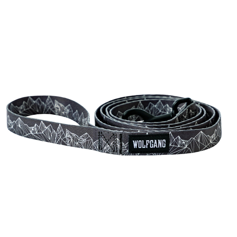 Wolfgang Heavy Duty Dog Leash, Pull-Tested to Over 800 lbs for Walking & Training, WolfMountain Print, Large - PawsPlanet Australia