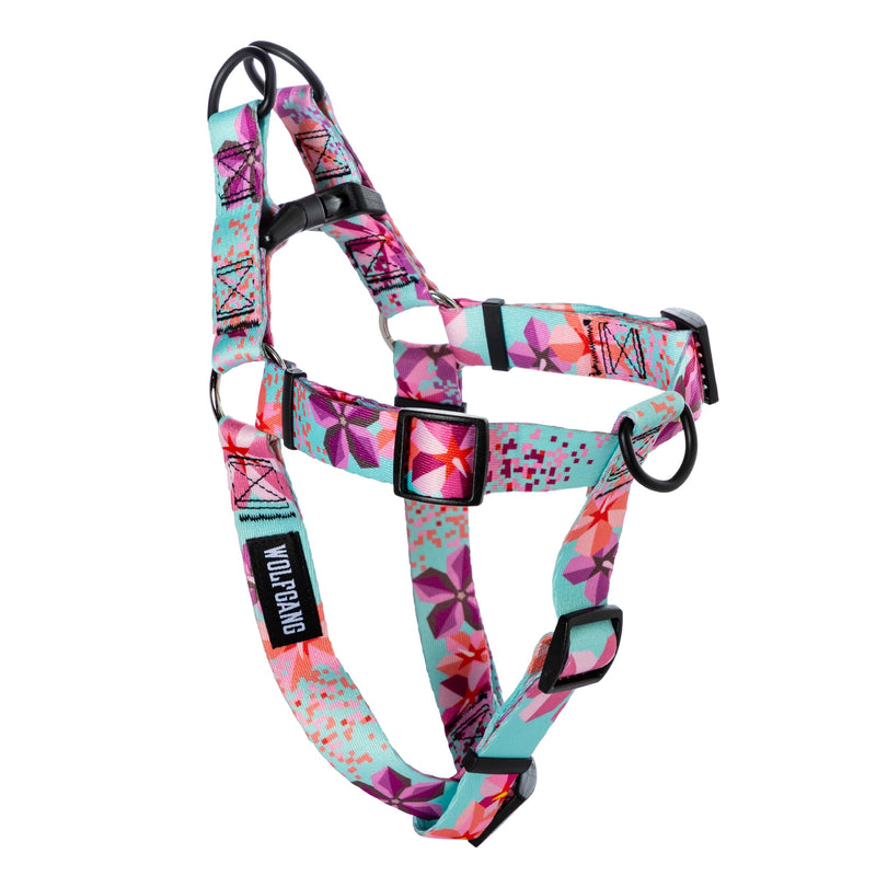 Wolfgang Heavy Duty Adjustable Dog Harness, Pull-Tested to Over 800 lbs for Walking & Training, DigiFloral Print, Medium Medium (5/8 Inch x 16-24 Inch) - PawsPlanet Australia