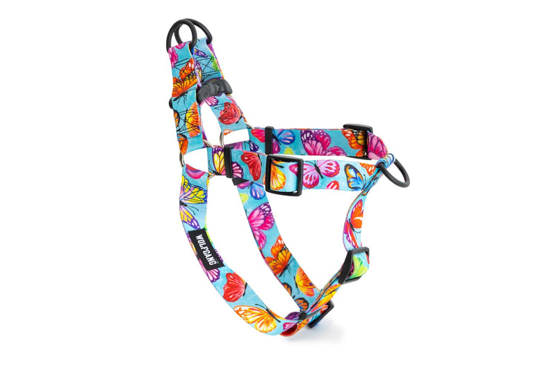 Wolfgang Premium No-Pull Dog Harness for Small Medium Large Dogs, Made in USA,FlutterColor Print, XL (1 Inch x 26-38 Inch) XL (1 Inch x 26-38 Inch) FlutterColor Print - PawsPlanet Australia