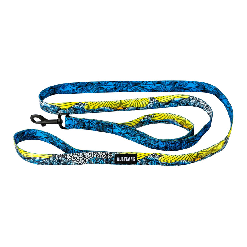 Wolfgang Heavy Duty Dog Leash, Pull-Tested to Over 800 lbs for Walking & Training, DawnPatrol Print, Dual-Handle Large - PawsPlanet Australia